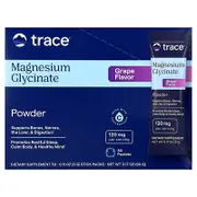 Trace, Magnesium Glycinate Powder, Grape, 30 Packets, 0.11 oz (3 g) Each
