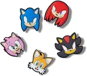 [Crocs] Jibbitz Video Gamer Shoe Charms, Sonic The Hedge Hog, 5 Pack