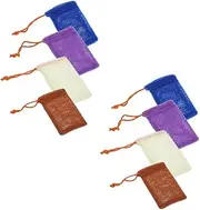 Healvian 8 Pack Soap Saver Bag Drawstring Design for Quick Drying Soap Net Bag for Handmade Facial Cosmetic Fruit Oil Soap