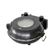 Healthy Choice 12" Pizza Oven with Thermal Control, Timer, Viewing Window & Removeable Stone (Black)
