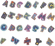 [TOKIDNY] 26pcs Colorful Embroidered Alphabet Patches Iron Letters for Clothes Jeans and Jackets Vibrant DIY Sewing Appliques for Stylish Repairs and Personalization