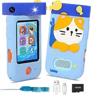 Kids Phone, ZUEOKAI Kids Smart Phone Toys with 180°Swivel Lens,Touch Screen& Silicone Case, 1080P Videos,Kids Camera Toys for 3 4 5 6 7 8 Year Old Girls Boys Christmas Birthday Gifts for Kids Age 3-8