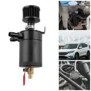 2-Port Oil Catch Breather Can Baffled Aluminum Reservoir Tank With Filter Set