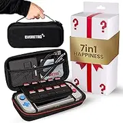 Complete Starter Kit for Nintendo Switch Lite with Tempered Glass Screen Protector, Travel Case, Foldable Stand, and more