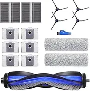 18 Piece Accessory Set for Ecovacs Deebot X8 Pro Omni /X8 Omni Vacuum Cleaner, 1 Main Brush, 2 Rolls of Wipes, 4 Side Brushes, 4 HEPA Filters, 6 Dust Bags, 1 Cleaning Tool