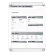 Ghent Graphics Slide Changeable Glass Dry Erase Board Non-Magnetic Vert 36x24
