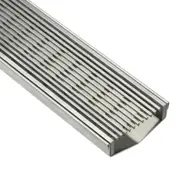 DrainTEK Custom Wedge Wire Shower Grate - 85mm - Brushed Finish (Up to 500mm)