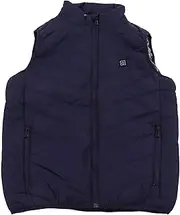 [JEOZBM] Heated Vest, USB Electric Heated Jacket for Men, 2 Heating Zone 3 Gears, Dark Blue Winter Vest, Heated Clothing for Outdoor Motorcycle Camping Fishing Skiing(3XL), Blue, 3X-Large