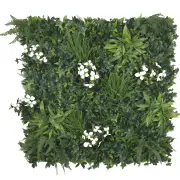 Luxury Snowy White Vertical Garden / Green Wall UV Resistant 100cm x 100cm