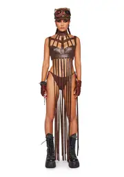 [Club Exx] Celestial Ringmaster Lingerie Set - Brown