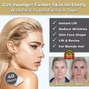 NEW 40PCS V-SHAPE FACE LIFT TAPE STICKERS THIN INVISIBLE SLIM SECRET ANTI AGING