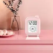 Sleek Alarm Clock with Clear LCD Display and Integrated Temperature Sensor