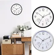 2 Waterproof Garden Clock Outdoor - 12-inch Quarrtz Clock, Living Bedroom Simple Clock | Weatherproof Patio Outdoor Clocks, Quarrtz Sweep Round Wall Clock for Indoors Outdoors Garden