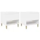 2x Bedside Tables Wooden Drawers Storage Side Shelf Cabinets Nightstand White