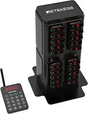 Retekess TD177 Restaurant Buzzer System, Guest Pager System, Set with Vibration, Flashing and Buzzer, Out of Range Alert, 20 Pagers for Food Truck, Club