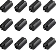 Viaky 12 Pack RFI EMI Noise Filter Suppressor Cable Clip, Clip-on Ferrite Ring Core for Dia Cable(Black) (13mm)