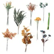 Artificial Greenery Stems Box Set, 39pcs with 8 Kinds of Faux Greenery