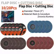10/20Pcs 3'' Flap Disc Sanding Grinding Disc Wheel For Metal Rust Removal Tool