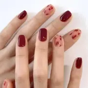 Press on Nails Spring Square Short Fake Nails Red Leopard Print False Red-7