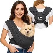 Barks & Mulligans Dog Front Facing Carrier (Black, Medium)