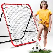 Soccer Rebounder Rebound Net, Kick-Back 3.3X3.3FT | Football Training Gifts, Aids & Equipment for Kids Teens & All Ages, Portable, 6 Adjustable Angles