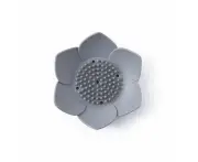 4pcs Silicone Lotus Flower Petal Shape Draining Soap Dish Holder Plate