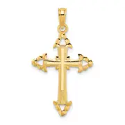 14K Yellow Gold D/C With Arrow Cross Charm