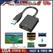HD 1080P USB 3.0 to HDMI Video Cable Adapter For PC Laptop HDTV LCD TV Converter