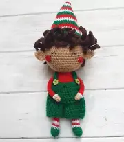 Hand Crochet Christmas Elf Stuffed Toys Dolls Ornaments Decor Home Knit Gift