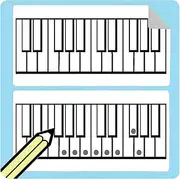 WhirlWindPress.ca Large Piano/Keyboard Diagram Stickers (50 Pack) Super Handy for Students and Teachers!