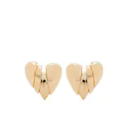 [Amina Muaddi] Amina Muaddi Heart Breaker Earrings ONE SIZE GOLD