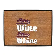 Alcohol More Wine Less Whine - Funny Novelty Doormat Man Cave Floor mat