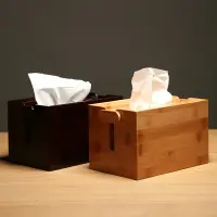 在飛比找樂天市場購物網優惠-自落式手工竹紙巾盒抽紙盒可拎手提紙抽盒茶餐廳抽紙盒酒店用品