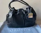 Oroton Ornament-Gather Tote Bag in Black - New with tags