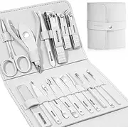 Leipple -"Manicure Set,Professional Nail Clippers,Pedicure Kit,16 Pieces,Groomi Stainless Steel Nail Care Tools