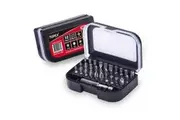 TOPEX 32-Piece CR-V Security Screwdriver Bit Set with Belt Clip Magnetic Driver Kit