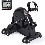 Mini Exercise Bike - AGM Under Desk Bike Pedal Exerciser Foot Cycle Arm & Leg Pedal Exerciser with LCD Screen Displays