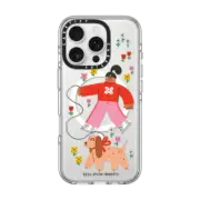iPhone 16 Pro Clear Case MagSafe Compatible Red Dog Walker