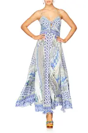 LONG DRESS WITH TIE FRONT SALVADOR SUMMER