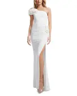 Dress the Population Aubrielle Rosette One Shoulder Gown