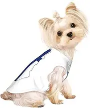 Finnish Flag Map print Dog Shirts for Small Dogs Stretchy T-Shirts Lightweight Tank Top Sleeveless Striped Vest