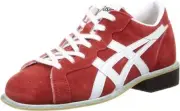 ASICS Weight Lifting Shoes Leather 1163A006 Red White New with Box from Japan