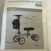 Elenker Knee Walker YF-9003 Steerable Scooter Mobility Silver