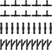 TIESOME Windshield Wipers Hose Connector, 30Pcs 2-Way + 3-Way I/T/Y 3 Type Water Washer Pipe Adapter Car Windshield Washer Hose Kit Pipe Connector for Universal Car Washer Nozzles