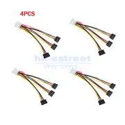 IDE Molex 4Pin Male to 3 Serial ATA SATA Fe Splitter HDD Power Adapter Cable 4X