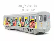 7 Inch New York City Subway Train 1/128 Scale Diecast Model - Balloon Graffiti