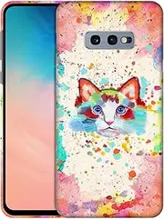 Glisten - Samsung Galaxy S10e Case, Samsung S10e Case - Cat Watercolour Design Printed Cute Plastic Hard Snap on Protective Designer Back Phone Case/Cover for Samsung S10e. [5.8"]