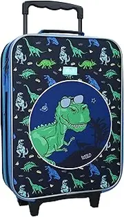 [Vadobag] Dinosaur Trolley Suitcase 12 L Children's Trolley Hand Luggage Dino Trolley Boys from 2 3 Years, blue, Soft shell