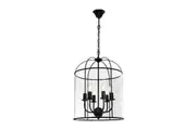 Clovelly Pendant Light 6lt in Black or Chrome Cougar Lighting