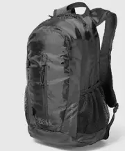 NWT Eddie Bauer Stowaway Packable 20L Daypack - Black Onyx Travel Light Backpack